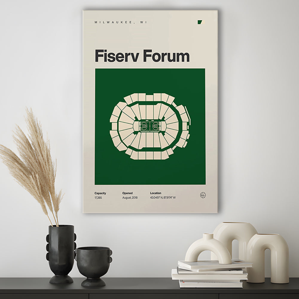 Milwaukee Bucks Stadium Print, Fiserv Forum Stadium Print, Fan Gifts, Sport Art, Canvas Print Wall Art