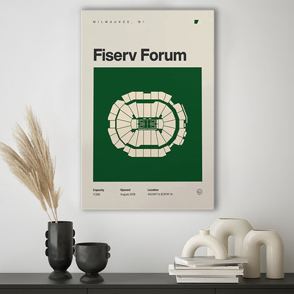 Milwaukee Bucks Stadium Print, Fiserv Forum Stadium Print, Fan Gifts, Sport Art, Canvas Print Wall Art