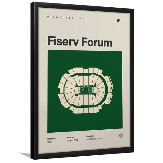 Milwaukee Bucks Stadium Print, Fiserv Forum Stadium Print, Gifts for him, Sport Art, Framed Art Print Wall Decor