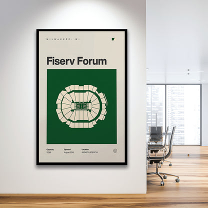 Milwaukee Bucks Stadium Print, Fiserv Forum Stadium Print, Gifts for him, Sport Art, Framed Art Print Wall Decor
