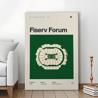 Milwaukee Bucks Stadium Print, Fiserv Forum Stadium Print, Fan Gifts, Sport Art, Canvas Print Wall Art
