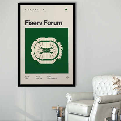 Milwaukee Bucks Stadium Print, Fiserv Forum Stadium Print, Gifts for him, Sport Art, Framed Art Print Wall Decor