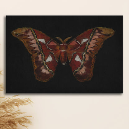 Minimalist Monarch Butterfly Canvas Print Wall Art, Vintage Butterfly Oil Painting Antique Botanical
