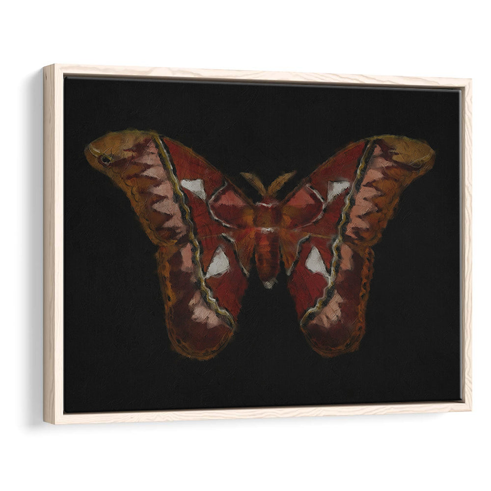Minimalist Monarch Butterfly Framed Canvas Print Wall Art, Vintage Butterfly Oil Painting Antique Botanical