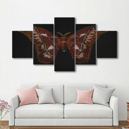 Minimalist Monarch Butterfly Mixed Canvas Print Wall Art, Vintage Butterfly Oil Painting Antique Botanical