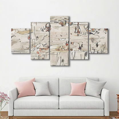 Minimalist Print Neutral Mixed Canvas Print Wall Art, Neutral Abstract Arts Beige Abstract Modern Painting