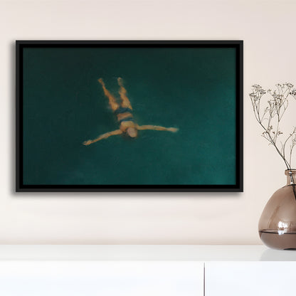 Minimalist Seascape Oil Painting Neutral Portrait Ocean Framed Canvas Print Wall Art, Coastal Farmhouse Decor Summer Art