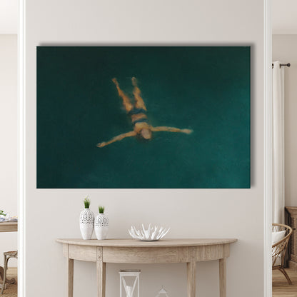 Minimalist Seascape Oil Painting Neutral Portrait Ocean Canvas Print Wall Art, Coastal Farmhouse Decor Summer Art