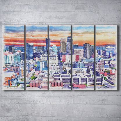 Minneapolis Painting Canvas Watercolor, Minneapolis Minnesota, Sport Art, Extra Large Canvas Print Wall Art