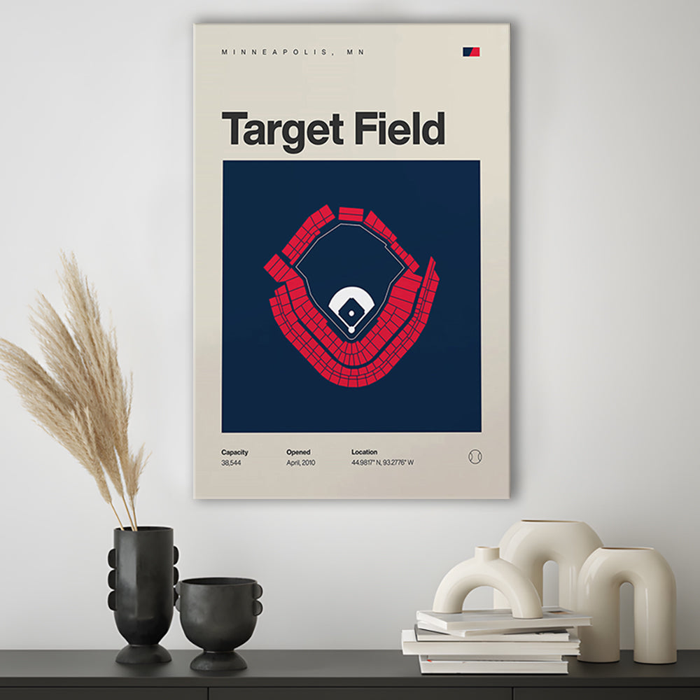Minnesota Twins Stadium Print, Target Field Stadium Print, Fan Gifts, Sport Art, Canvas Print Wall Art