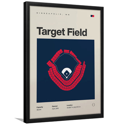 Minnesota Twins Stadium Print, Target Field Stadium Print, Gifts for him, Sport Art, Framed Art Print Wall Decor