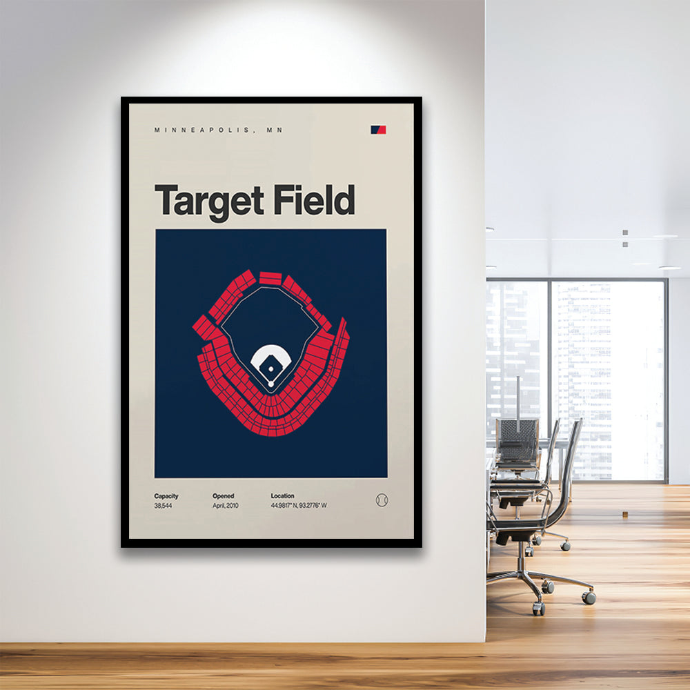 Minnesota Twins Stadium Print, Target Field Stadium Print, Gifts for him, Sport Art, Framed Art Print Wall Decor