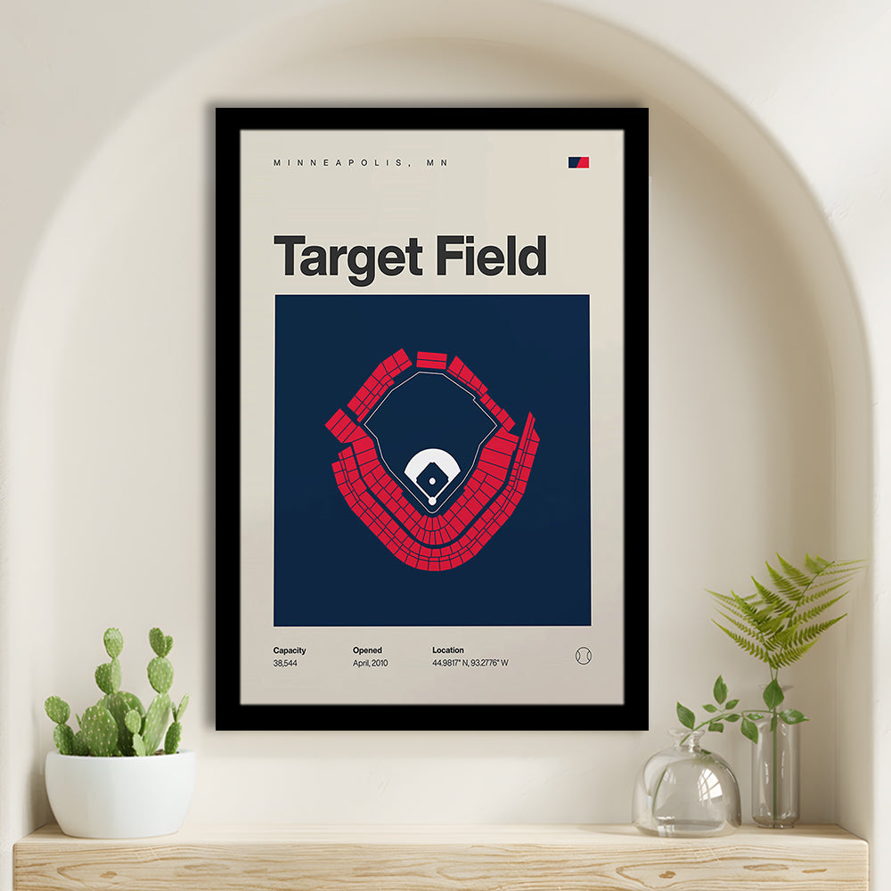 Minnesota Twins Stadium Print, Target Field Stadium Print, Gifts for him, Sport Art, Framed Art Print Wall Decor