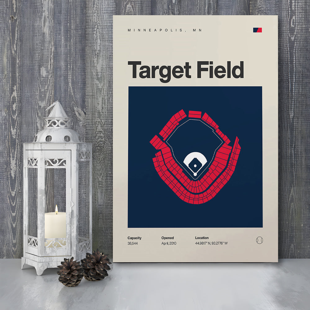 Minnesota Twins Stadium Print, Target Field Stadium Print, Fan Gifts, Sport Art, Canvas Print Wall Art