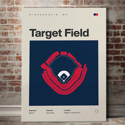 Minnesota Twins Stadium Print, Target Field Stadium Print, Fan Gifts, Sport Art, Canvas Print Wall Art