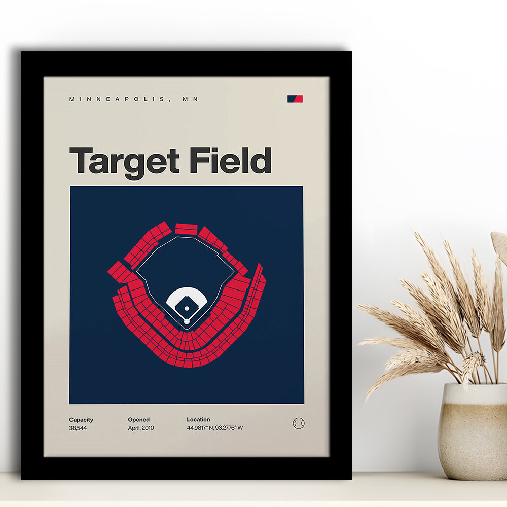 Minnesota Twins Stadium Print, Target Field Stadium Print, Gifts for him, Sport Art, Framed Art Print Wall Decor
