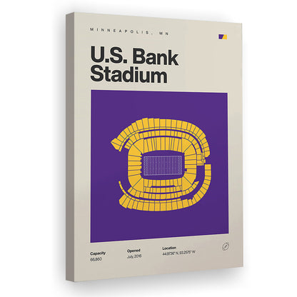 Minnesota Vikings Stadium Print, US Bank Stadium Print, Fan Gifts, Sport Art, Canvas Print Wall Art