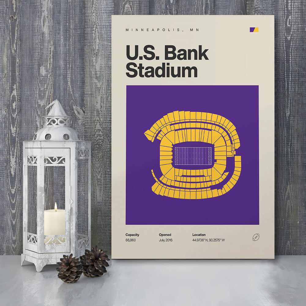 Minnesota Vikings Stadium Print, US Bank Stadium Print, Fan Gifts, Sport Art, Canvas Print Wall Art