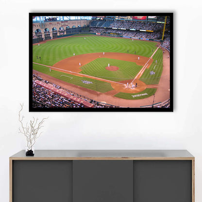 Minute Maid Park Hill, Stadium Canvas, Sport Art, Gift for him, Framed Art Print Wall Decor, Picture Framed