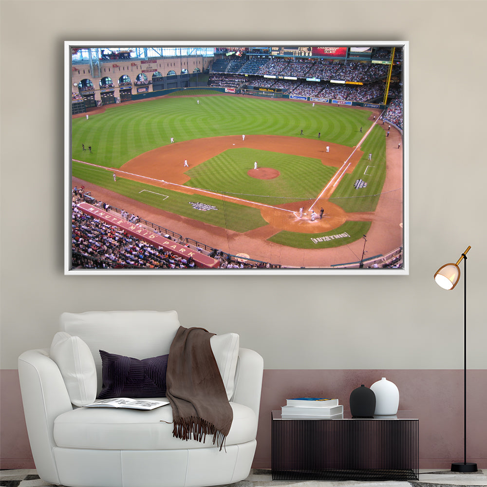 Minute Maid Park Hill, Stadium Canvas, Sport Art, Framed Canvas Print Wall Art, Floating Frame