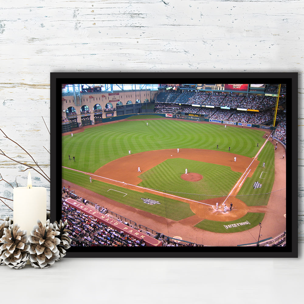 Minute Maid Park Hill, Stadium Canvas, Sport Art, Framed Canvas Print Wall Art, Floating Frame
