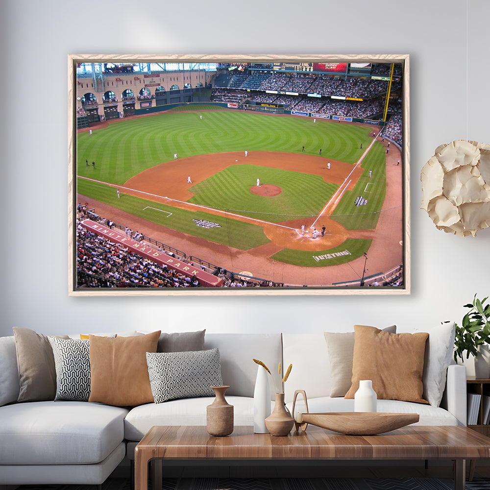 Minute Maid Park Hill, Stadium Canvas, Sport Art, Framed Canvas Print Wall Art, Floating Frame