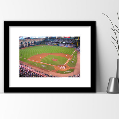 Minute Maid Park Hill, Stadium Canvas, Sport Art, Gift for him, White Border Framed Art Print Wall Decor