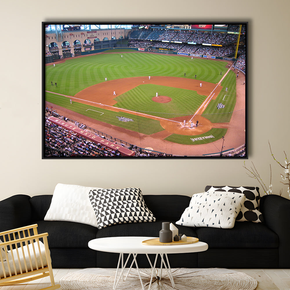 Minute Maid Park Hill, Stadium Canvas, Sport Art, Framed Canvas Print Wall Art, Floating Frame