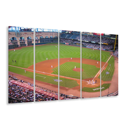 Minute Maid Park Hill, Stadium Canvas, Sport Art, 5 Panel B, Extra Large Canvas, Canvas Print Wall Art