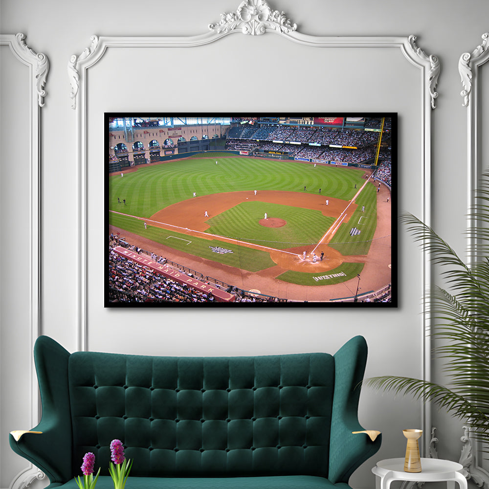 Minute Maid Park Hill, Stadium Canvas, Sport Art, Gift for him, Framed Art Print Wall Decor, Picture Framed