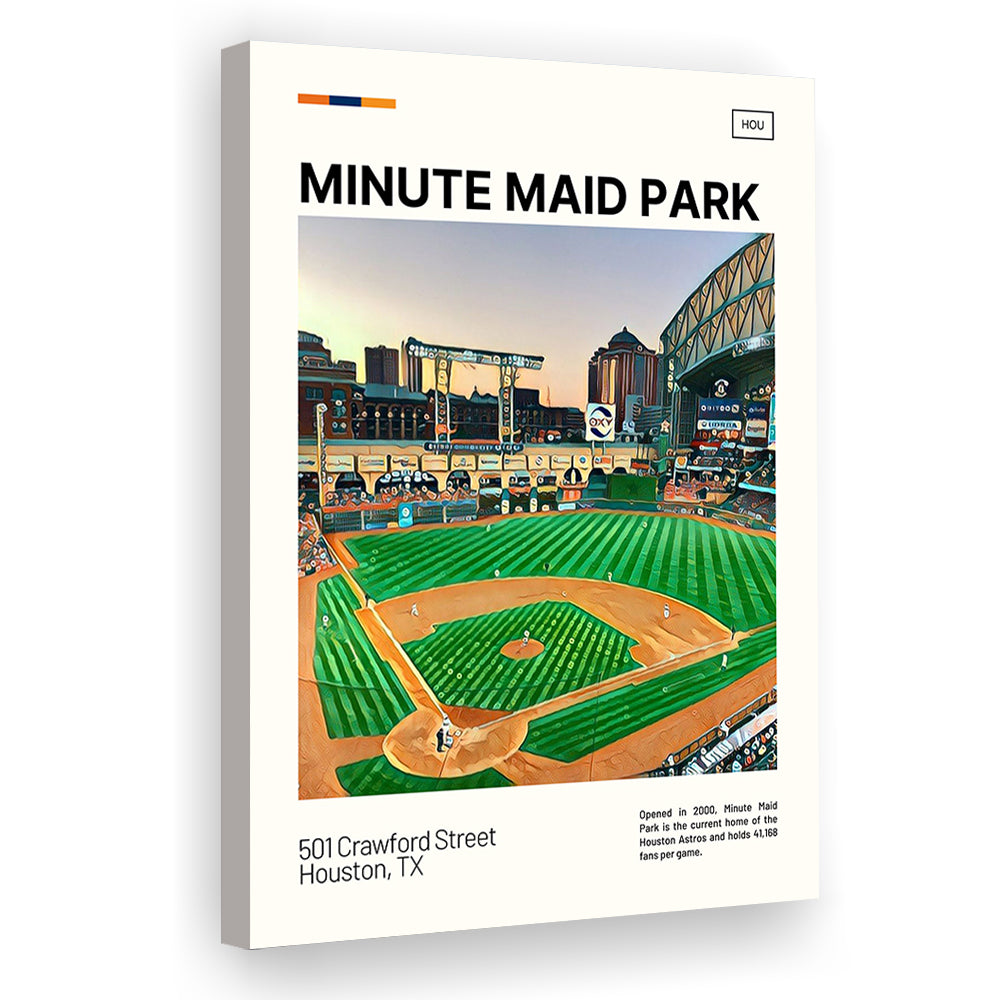 Minute Maid Park Print, Astros Stadium Canvas Art, Fan Gifts, Sport Art, Canvas Print Wall Art
