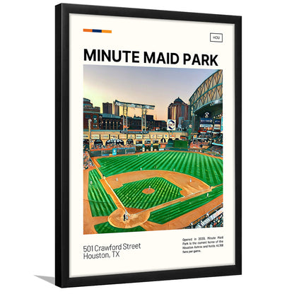 Minute Maid Park Print, Astros Stadium Art, Gifts for him, Sport Art, Framed Art Print Wall Decor