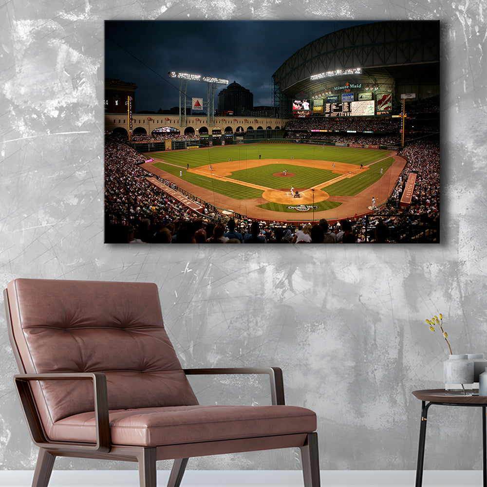 Minute Maid Park Stadium, Stadium Canvas, Sport Art, Gift for him, Man Cave Decor, Art Print, Canvas Print Wall Art