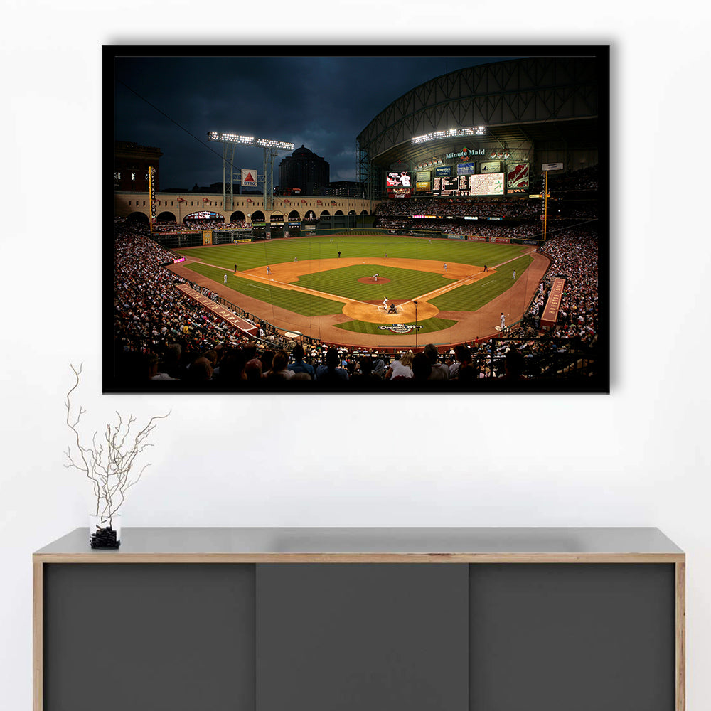 Minute Maid Park Stadium, Stadium Canvas, Sport Art, Gift for him, Framed Art Print Wall Decor, Picture Framed