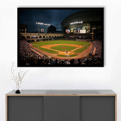 Minute Maid Park Stadium, Stadium Canvas, Sport Art, Gift for him, Framed Art Print Wall Decor, Picture Framed