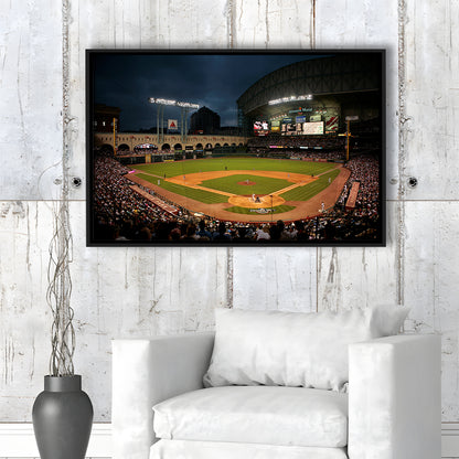 Minute Maid Park Stadium, Stadium Canvas, Sport Art, Framed Canvas Print Wall Art, Floating Frame