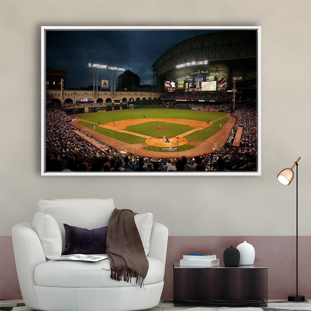 Minute Maid Park Stadium, Stadium Canvas, Sport Art, Framed Canvas Print Wall Art, Floating Frame