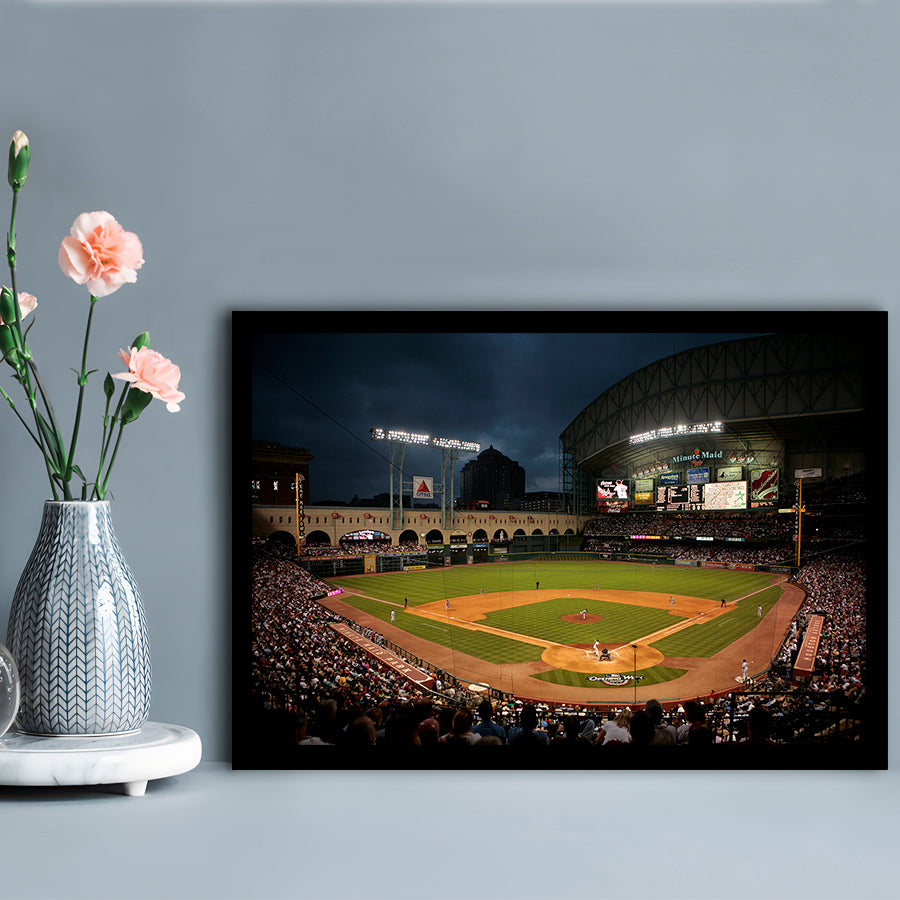Minute Maid Park Stadium, Stadium Canvas, Sport Art, Gift for him, Framed Art Print Wall Decor, Picture Framed