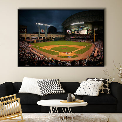 Minute Maid Park Stadium, Stadium Canvas, Sport Art, Framed Canvas Print Wall Art, Floating Frame