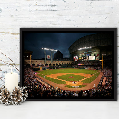 Minute Maid Park Stadium, Stadium Canvas, Sport Art, Framed Canvas Print Wall Art, Floating Frame
