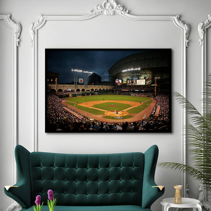 Minute Maid Park Stadium, Stadium Canvas, Sport Art, Gift for him, Framed Art Print Wall Decor, Picture Framed
