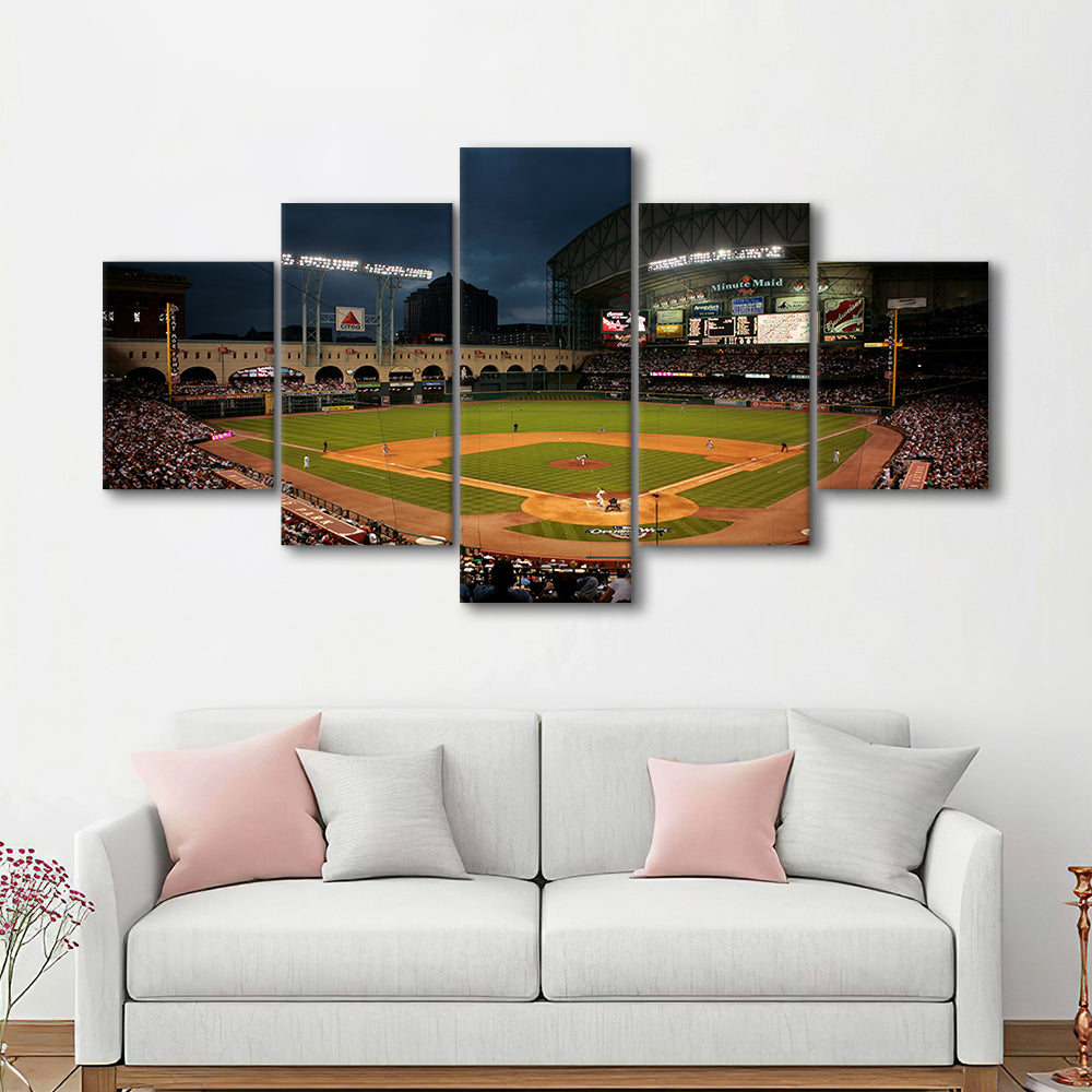 Minute Maid Park Stadium, Stadium Canvas, Sport Art, Gift for him, 5 Panel, Large Canvas, Canvas Print Wall Art
