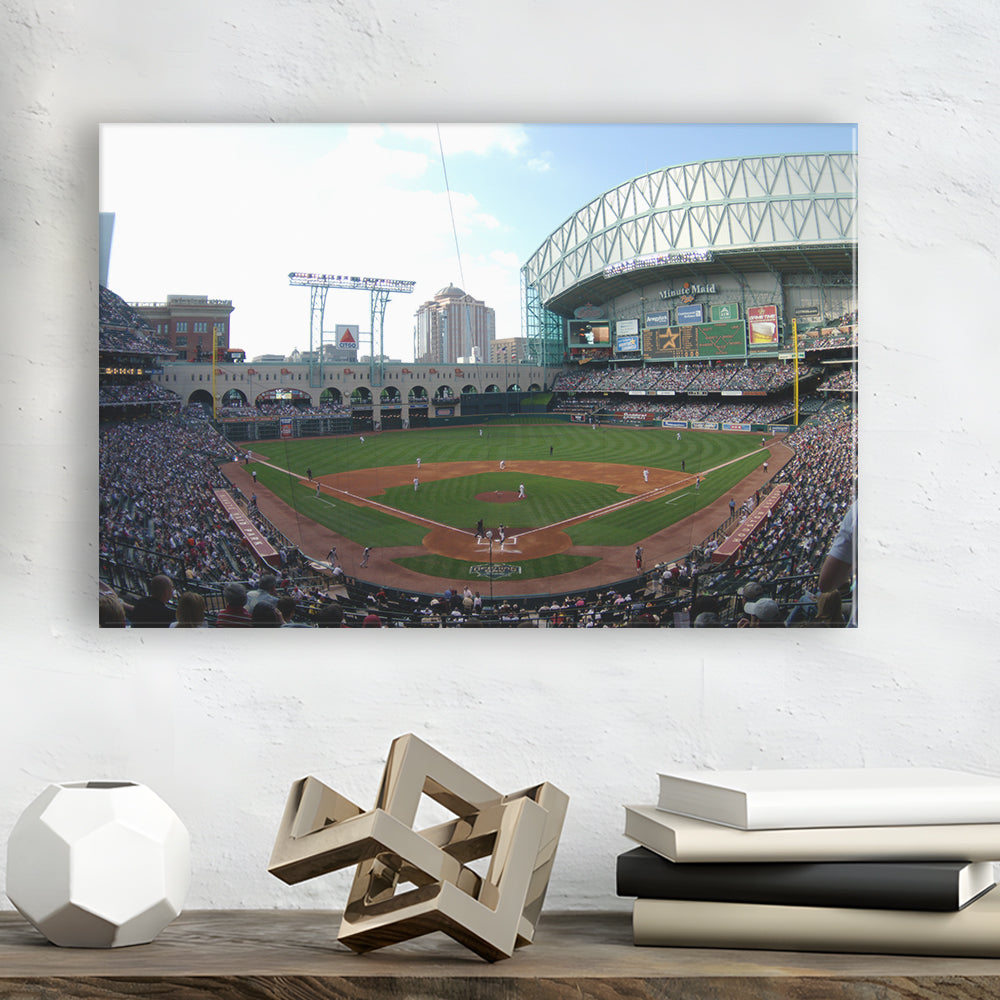 Minute Maid Park in Houston, Stadium Canvas, Sport Art, Gift for him, Man Cave Decor, Art Print, Canvas Print Wall Art