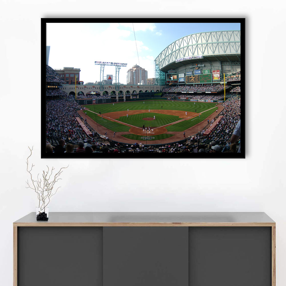 Minute Maid Park in Houston, Stadium Canvas, Sport Art, Gift for him, Framed Art Print Wall Decor, Picture Framed
