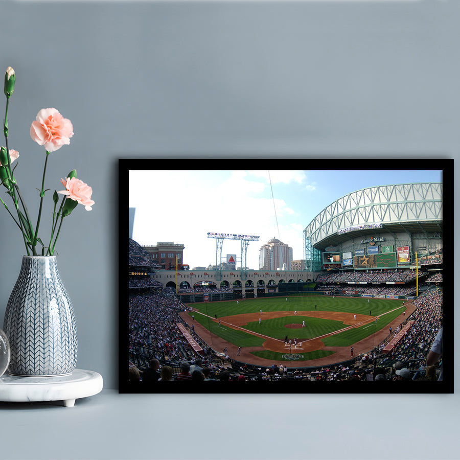 Minute Maid Park in Houston, Stadium Canvas, Sport Art, Gift for him, Framed Art Print Wall Decor, Picture Framed