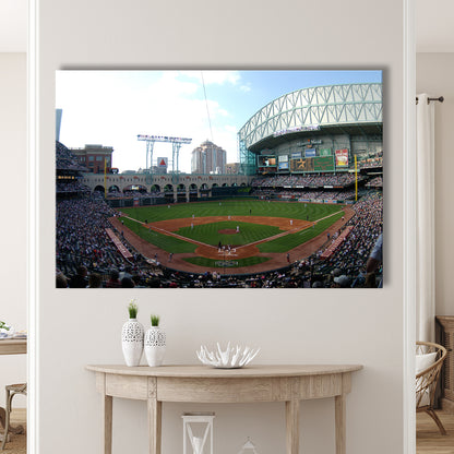 Minute Maid Park in Houston, Stadium Canvas, Sport Art, Gift for him, Man Cave Decor, Art Print, Canvas Print Wall Art