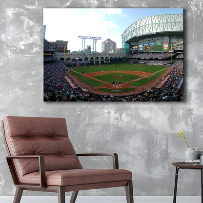 Minute Maid Park in Houston, Stadium Canvas, Sport Art, Gift for him, Man Cave Decor, Art Print, Canvas Print Wall Art