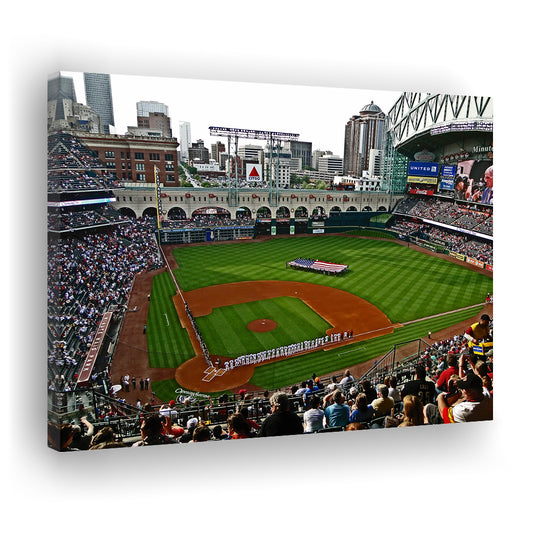 Minute Maid Park in Texas, Stadium Canvas, Sport Art, Gift for him, Man Cave Decor, Art Print, Canvas Print Wall Art