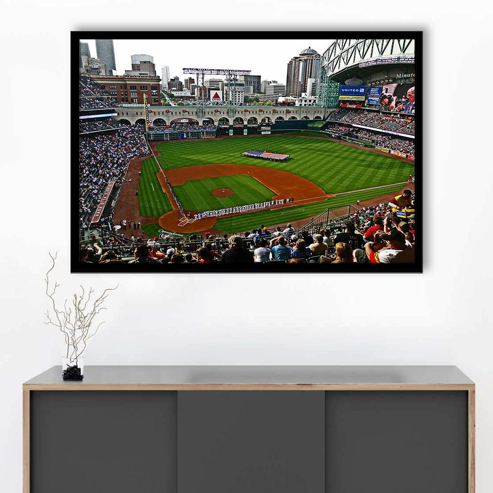 Minute Maid Park in Texas, Stadium Canvas, Sport Art, Gift for him, Framed Art Print Wall Decor, Picture Framed
