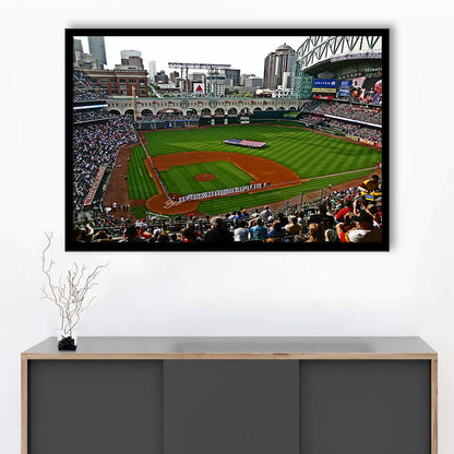 Minute Maid Park in Texas, Stadium Canvas, Sport Art, Gift for him, Framed Art Print Wall Decor, Picture Framed